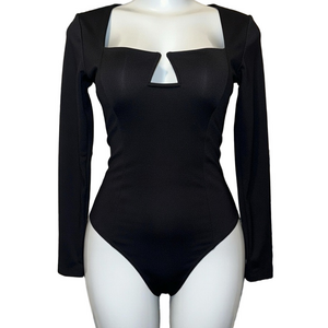 EXPRESS xs Black Long Sleeve Bodysuit